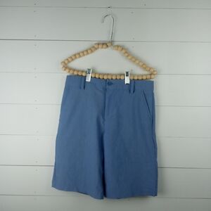 Slazenger boys M light blue performance fabric golf shorts button, zipper fly